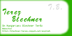 terez blechner business card